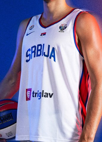 Dres muški beli Srbija - SR M NK TM BB JSY AW-WHITE/ROYAL BLUE/UNIVERSITY RED